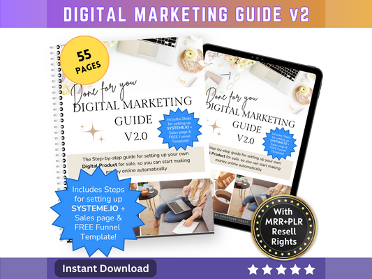 DFY-Digital Marketing Guide + MRR + PLR Resell Rights | Digital Product | Resell Rights