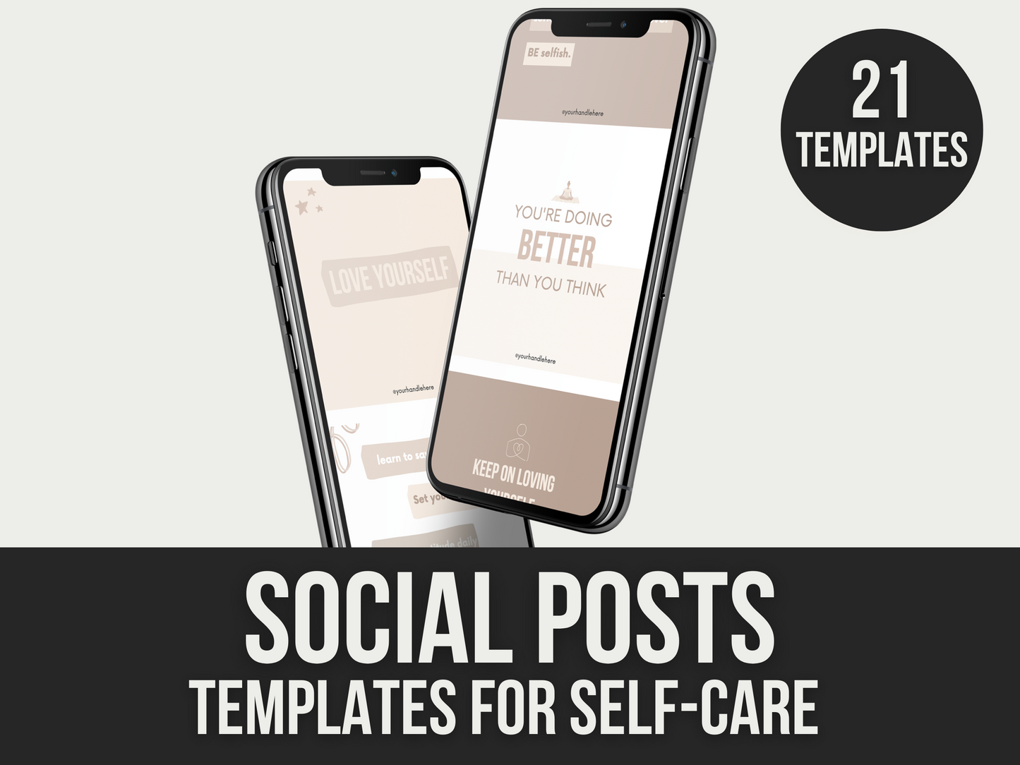 social posts templates for self care