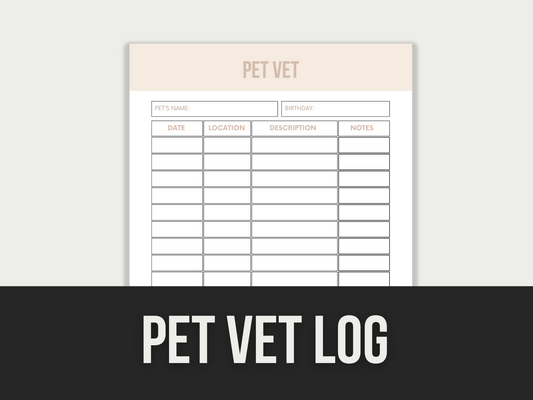 pet vet log