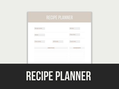 recipe planner