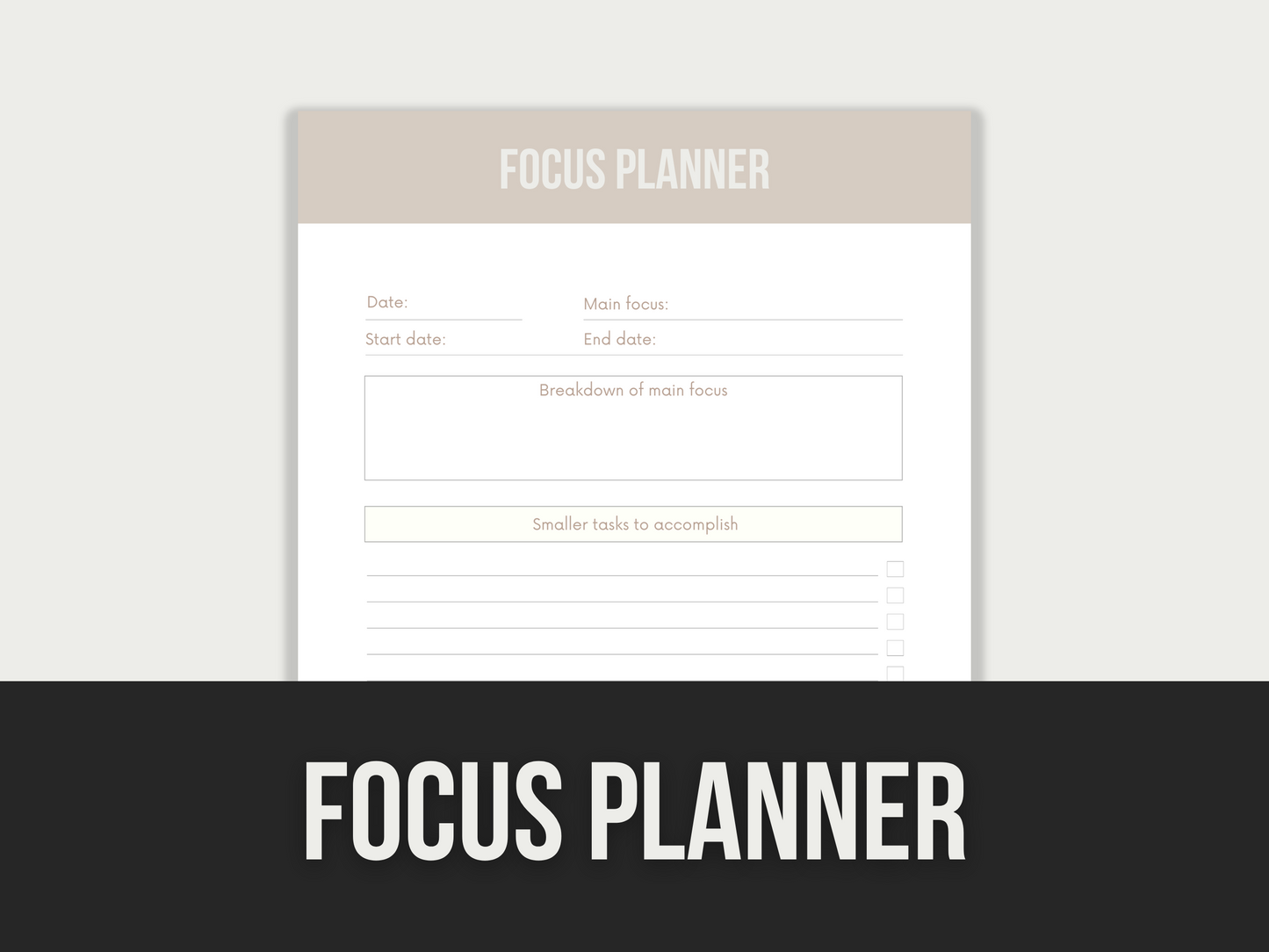 focus planner