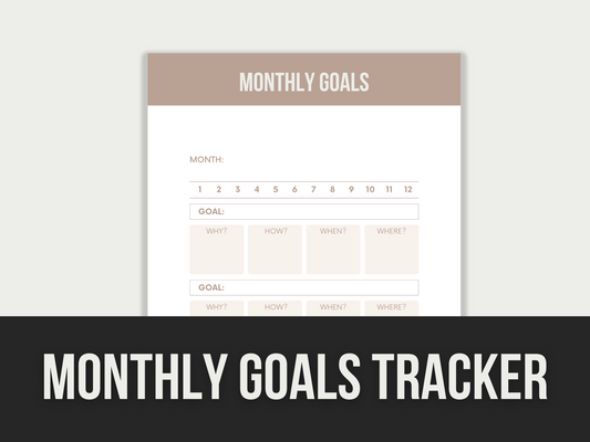 monthly goals tracker