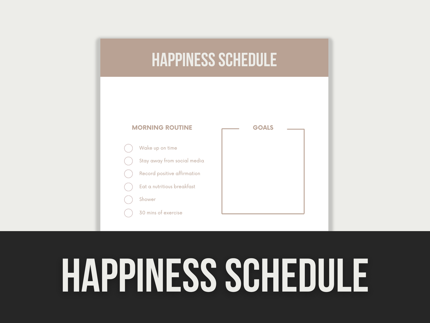 happiness schedule