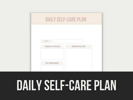 daily self-care plan