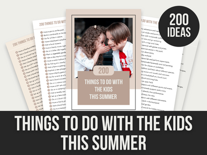 things to do with the kids this summer