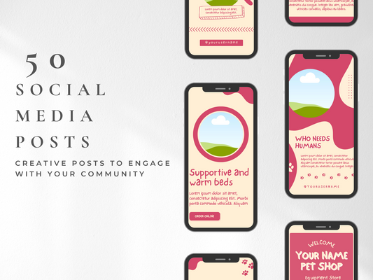 50 Pet Shop Social Media Story Templates