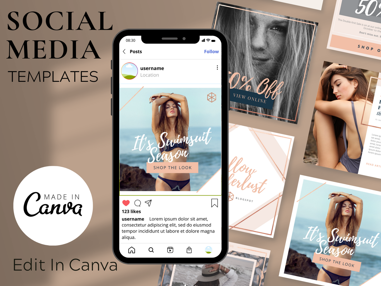 Rose Gold Social Media