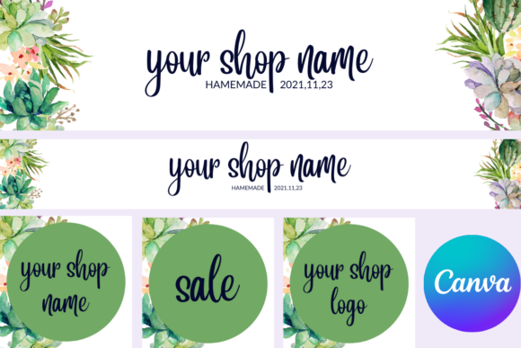 Botanical Etsy Banner Template