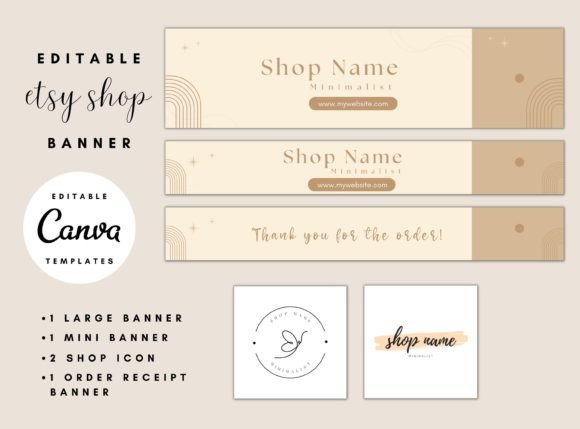 Minimalist Etsy Shop Banner Templates