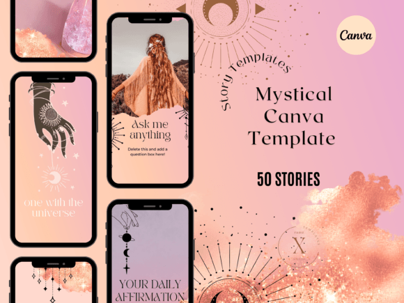 Mystical Boho Stories Canva Template