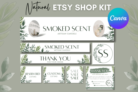 Natural Etsy Shop Branding Kit