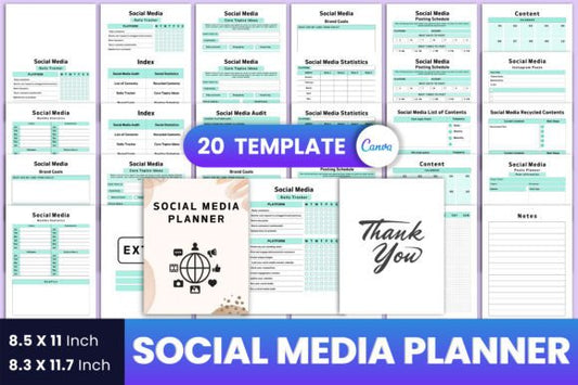 Social Media Planner Canva Interior