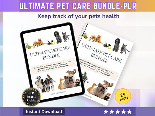 Pet Wellness Journal - Personalized Dog & Cat Care Planner, Health and Vaccination Tracker, Animal Exercise Diary