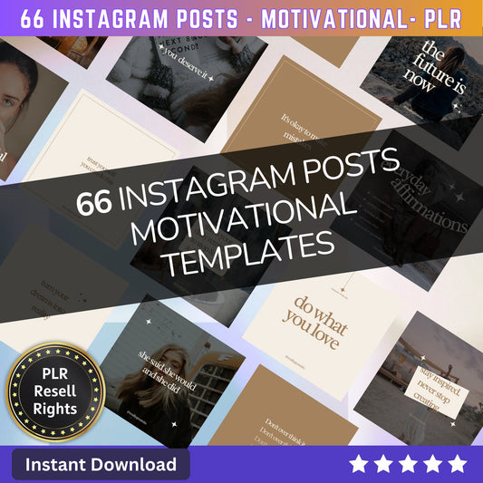 66 Motivational Instagram Post Templates | Aesthetic Posts | Post Canva templates | Content Creator Posts