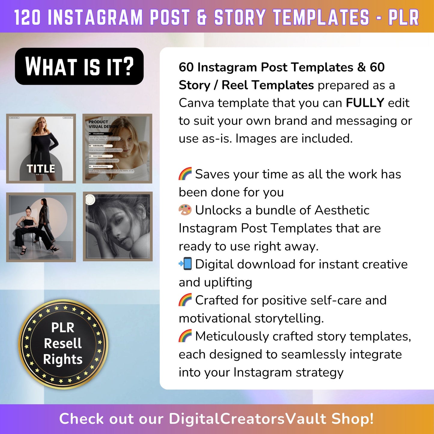 120 Ava Instagram Reel Templates | Aesthetic Reels | Reels Canva templates | Content Creator Reel - PLR