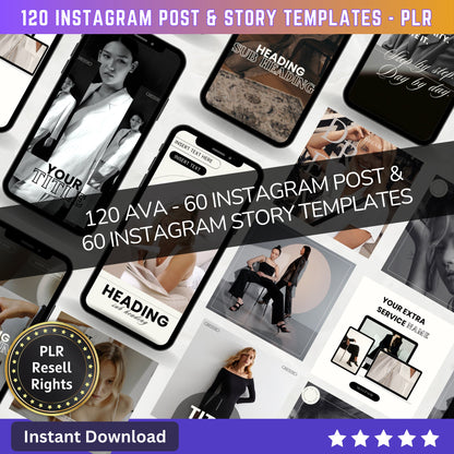 120 Ava Instagram Reel Templates | Aesthetic Reels | Reels Canva templates | Content Creator Reel - PLR