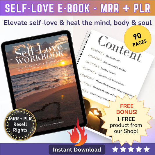 Self-Love E-Book: A Practical Workbook for Mastering Self Love | Techniques Spiritual Teachings - Develop Self Love with Practical Steps