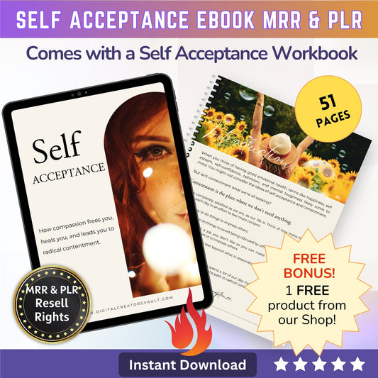 Self Acceptance E-Book: With a Practical Workbook for Mastering Self Acceptance | Develop Self Acceptance with Practical Steps