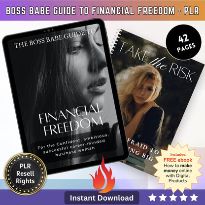 Boss Babe Financial Freedom EBook Guide | Digital Download | Work From Home Like a Boss - PLR Resell Rights