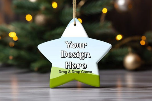 Star Christmas Ornament Mockup